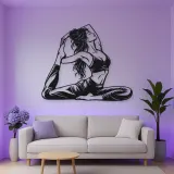 Pigeon Pose Serenity Metal Wall Art | Movement Silhouette Decor