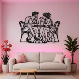 Coffee Date Couple Metal Wall Art | Romantic Couple Decor