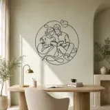 Reading Together Lovers Metal Wall Art | Romantic Couple Decor - lifestyle view 4