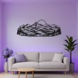 Endless Mountain Horizon Metal Wall Art | Nature Silhouette Decor