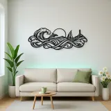 Interwoven Ocean Waves Metal Wall Art | Coastal and Nautical Wall Decor