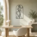 Profile in Arch Metal Wall Art | Feminine Figure Wall Decor - lifestyle view 4