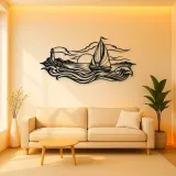 Sailboat Horizon Metal Wall Art | Coastal and Nautical Wall Decor