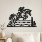 Arte de Metal de Momento de Salto de Exhibición | Decoración Ecuestre