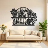 Kitchen Herb Shelf Metal Wall Art | Cozy Home Metal Decor