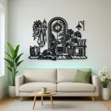 Dog by the Door Metal Wall Art | Pet Lover Silhouette Decor