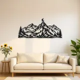 Climber Summit Moment Metal Wall Art | Nature Silhouette Decor