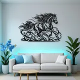 Galloping Dust Flow Metal Wall Art | Equestrian Wall Decor