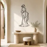 Profile with Drape Metal Wall Art | Feminine Figure Wall Decor - lifestyle view 3