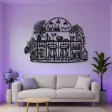 Cocktail Bar Flow Metal Wall Art | Cozy Home Metal Decor