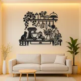 Baker Kitchen Line Metal Wall Art | Cozy Home Metal Decor