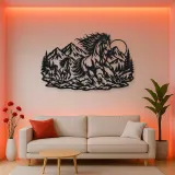 Wild Mustang Mountains Metal Wall Art | Equestrian Wall Decor