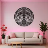 Seven Chakra Tree Metal Wall Art | Botanical Metal Wall Decor