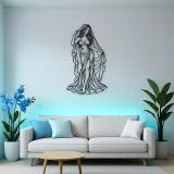 Veiled Muse Metal Wall Art | Minimalist Woman Line Art