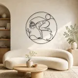 Crow Pose Balance Metal Wall Art | Yoga and Meditation Wall Decor - lifestyle view 3