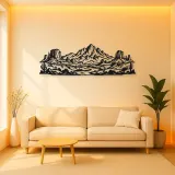 Desert Mesa Range Metal Wall Art | Nature Silhouette Decor