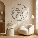 Camel Pose Open Heart Metal Wall Art | Yoga and Meditation Wall Decor - lifestyle view 5