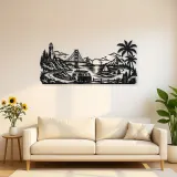 Van Life Coast Metal Wall Art | Travel and City Wall Decor