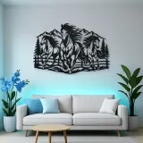 Three Horse Herd Metal Wall Art | Equestrian Wall Decor