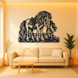 Pony and Child Metal Wall Art | Equestrian Wall Decor