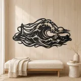 Storm Wave Crest Metal Wall Art | Coastal and Nautical Wall Decor - lifestyle view 5