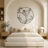 Compass Pose Line Metal Wall Art | Yoga and Meditation Wall Decor - lifestyle view 2