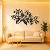 Orchid Elegance Metal Wall Art | Botanical Metal Wall Decor