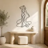 Ribbon Body Flow Metal Wall Art | Feminine Figure Wall Decor - lifestyle view 3