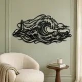 Storm Wave Crest Metal Wall Art | Coastal and Nautical Wall Decor - lifestyle view 2