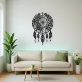 Dreamcatcher Moon Metal Wall Art | Spiritual Boho Metal Decor