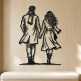Evening Stroll Couple Metal Wall Art | Romantic Couple Decor - lifestyle view 5