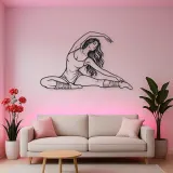 Floor Stretch Muse Metal Wall Art | Movement Silhouette Decor