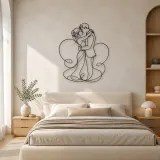 Nose Touch Couple Metal Wall Art | Romantic Couple Decor - lifestyle view 2
