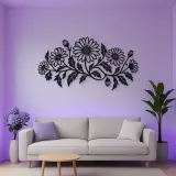 Daisy Chain Metal Wall Art | Botanical Metal Wall Decor