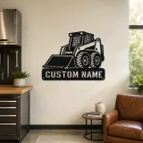 Personalized Compact Skid Steer Loader Metal Wall Art - lifestyle view 4