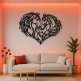 Horse Heart Profiles Metal Wall Art | Equestrian Wall Decor