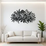 Mushroom Woodland Garden Metal Wall Art | Botanical Metal Wall Decor