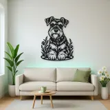 Schnauzer Portrait Metal Wall Art | Pet Lover Silhouette Decor