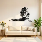 Cobra Pose Flow Metal Wall Art | Movement Silhouette Decor