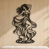 Freeform Dance Muse Metal Wall Art | Movement Silhouette Decor - lifestyle view 5