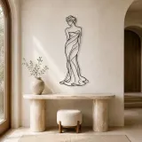 Classical Venus Line Metal Wall Art | Classical Figure Wall Decor - lifestyle view 3