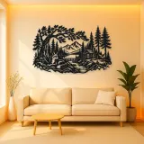 Fox beneath the Trees Metal Wall Art | Wildlife Silhouette Decor