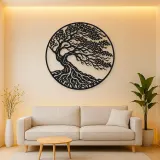 Windblown Tree Metal Wall Art | Botanical Metal Wall Decor