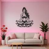 Lotus Meditation Metal Wall Art | Movement Silhouette Decor