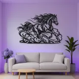 Galloping Dust Flow Metal Wall Art | Equestrian Wall Decor