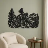 Rider on Trail Metal Wall Art | Equestrian Wall Decor - lifestyle view 2