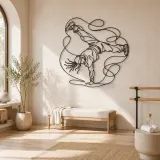 Décoration murale en métal Breakdance Windmill | Décor mural silhouette de danse
