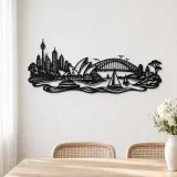 Sydney Harbour Flow Metal Wall Art | Travel and City Wall Decor - lifestyle view 4