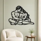 Quiet Night Cuddle Metal Wall Art | Romantic Couple Decor - lifestyle view 2