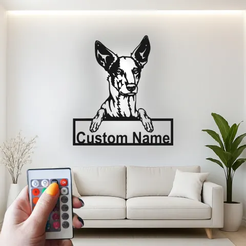 Custom German Shepherd Led Light Metal Wall Art Personalized Dog Lover Gift Living Room Pet Decor 5 alternate view